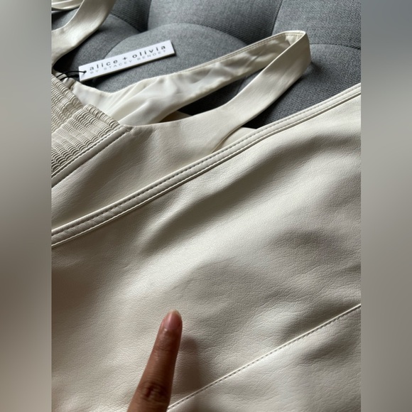 Alice Olivia CHELS DENIM CORSET SLEEVELESS JUMPSUIT: M | US 6 - Picture 7 of 9